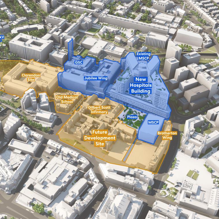 hospital aerial diagram